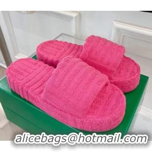 Duplicate Bottega Veneta Resort Sponge Towel Slides Sandals Pink 032178