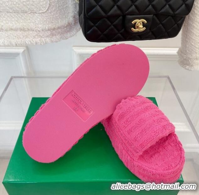 Duplicate Bottega Veneta Resort Sponge Towel Slides Sandals Pink 032178