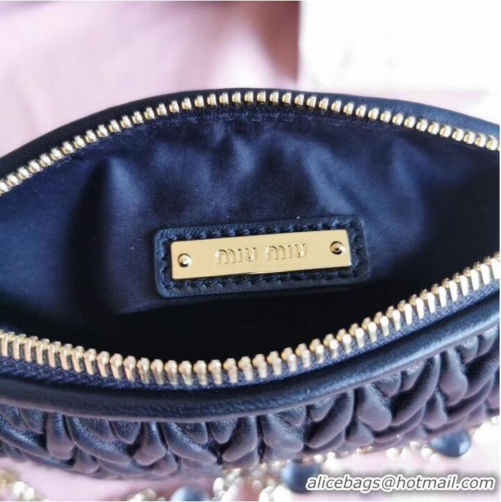 Specials miu miu Matelasse Nappa Leather mini Shoulder Bag 6BE641 black