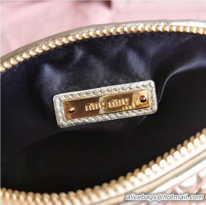 Buy Promotional miu miu Matelasse Nappa Leather mini Shoulder Bag 6BE641 gold