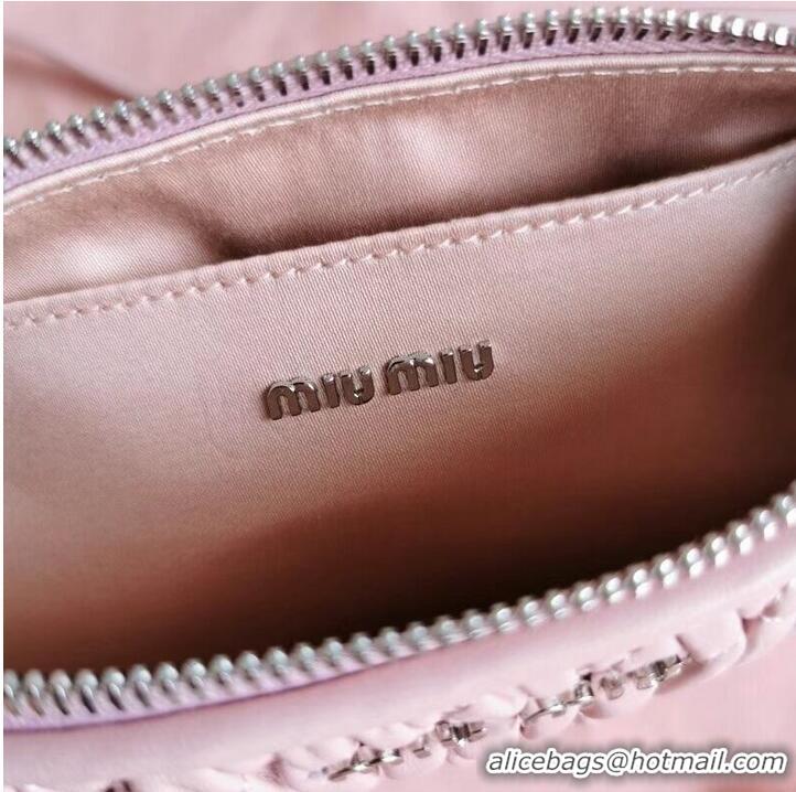 Grade Quality miu miu Matelasse Nappa Leather Shoulder Bag 6BH225 pink