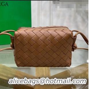 Top Grade Bottega Veneta Mini Loop Crossbody Bag Caramel BV0531 Brown