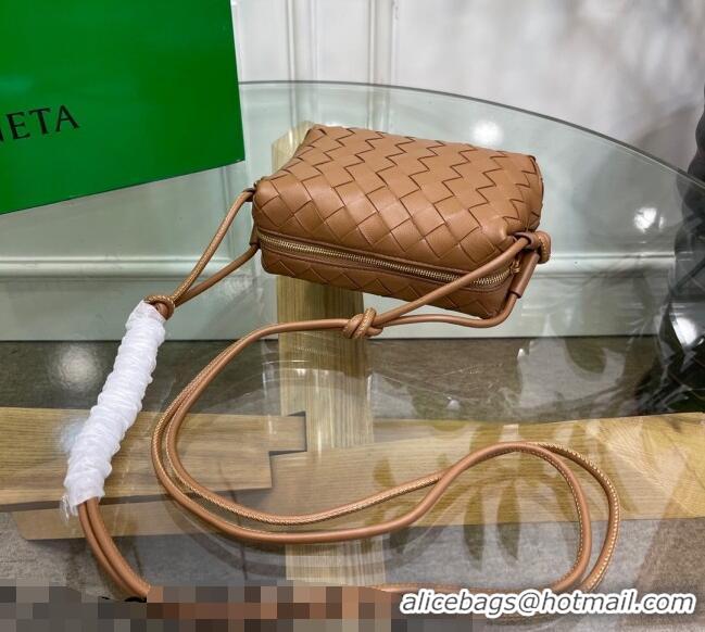 Top Grade Bottega Veneta Mini Loop Crossbody Bag Caramel BV0531 Brown