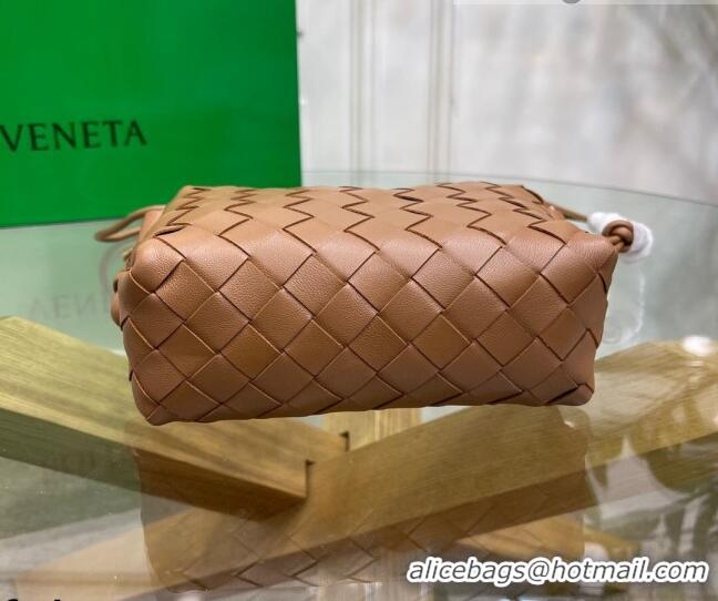 Top Grade Bottega Veneta Mini Loop Crossbody Bag Caramel BV0531 Brown