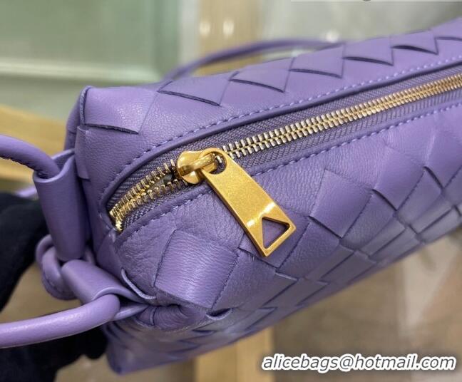 Luxury Discount Bottega Veneta Mini Loop Crossbody Bag Lavender BV0531 Purple