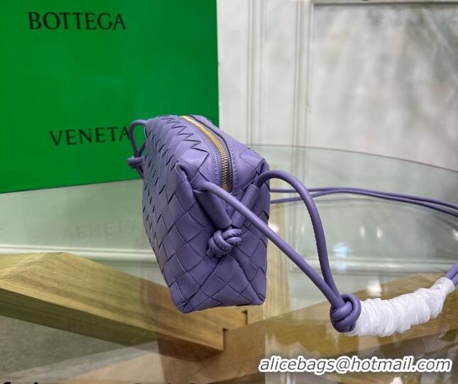 Luxury Discount Bottega Veneta Mini Loop Crossbody Bag Lavender BV0531 Purple