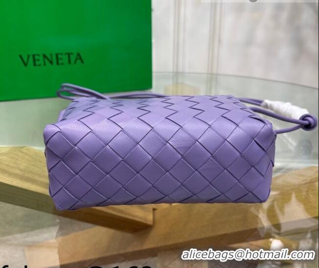 Luxury Discount Bottega Veneta Mini Loop Crossbody Bag Lavender BV0531 Purple