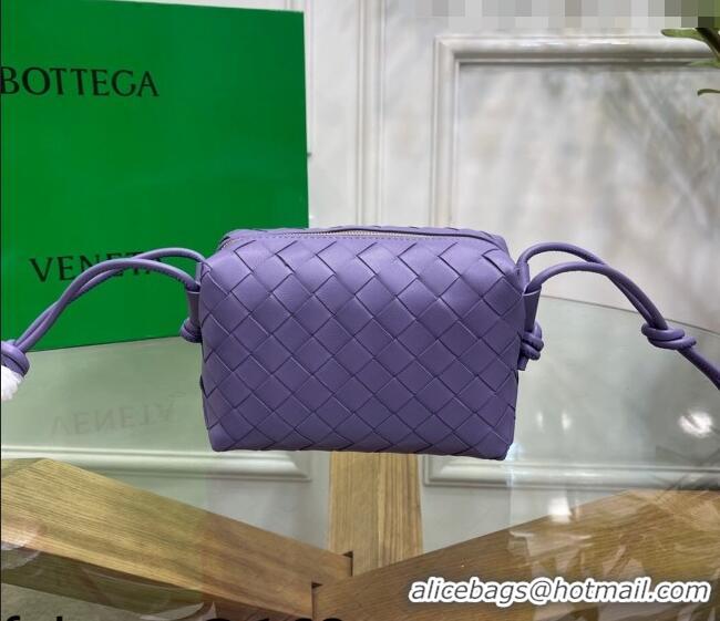 Luxury Discount Bottega Veneta Mini Loop Crossbody Bag Lavender BV0531 Purple