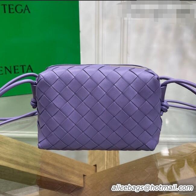 Luxury Discount Bottega Veneta Mini Loop Crossbody Bag Lavender BV0531 Purple