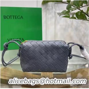 Well Crafted Bottega Veneta Mini Loop Crossbody Bag Almond BV0531 Dark Grey