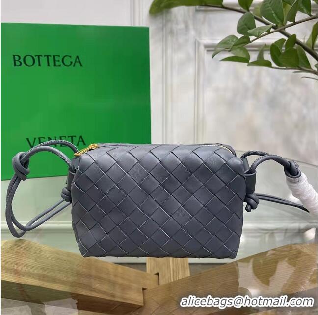 Well Crafted Bottega Veneta Mini Loop Crossbody Bag Almond BV0531 Dark Grey