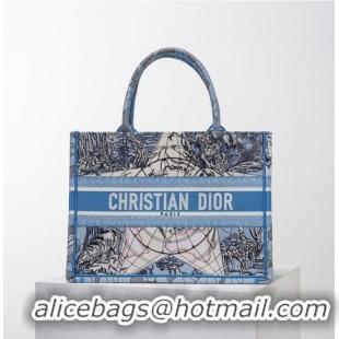 High Quality DIOR BOOK TOTE Embroidery C1287-23 Blue