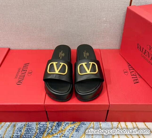 Most Popular Valentino Garavani Vlogo Signature Slides V8410 Black