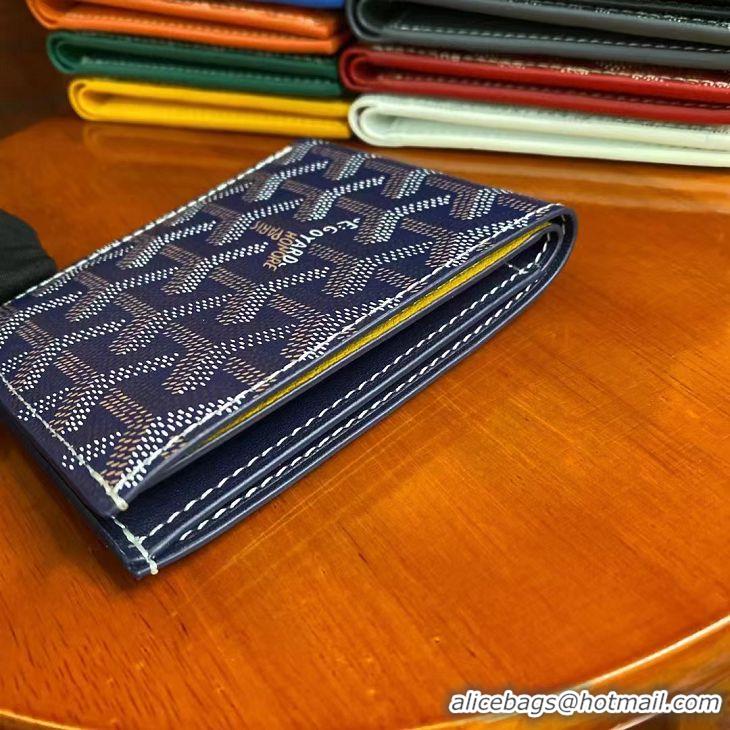 Top Quality Goyard 8 Card Slots Billfold Wallet 020085a Navy Blue