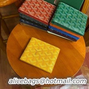 Discount Goyard 8 Card Slots Billfold Wallet 020085a Yellow