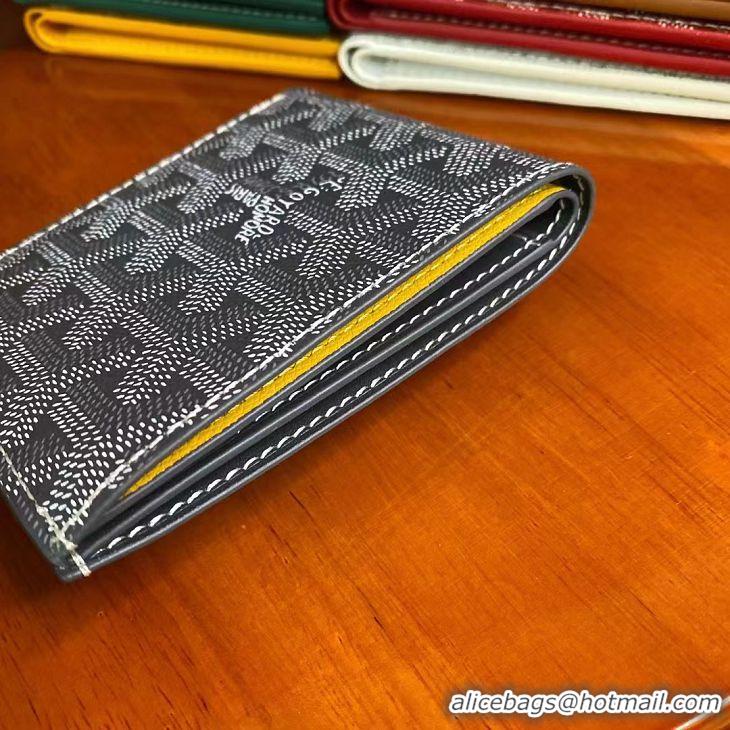 Low Cost Goyard 8 Card Slots Billfold Wallet 020085a Dark Grey