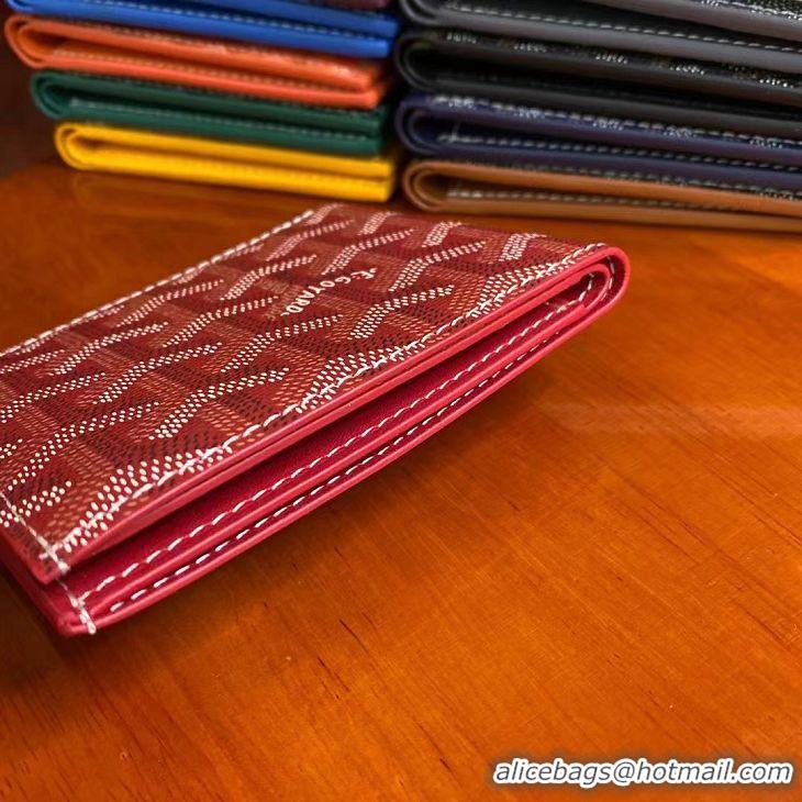 High Quality Goyard Short 8 Card Slots Billfold Wallet 020085a Red