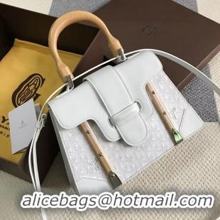 Cheap Discount Goyard Original Saigon Tote Bag With Strap PM 8942 White