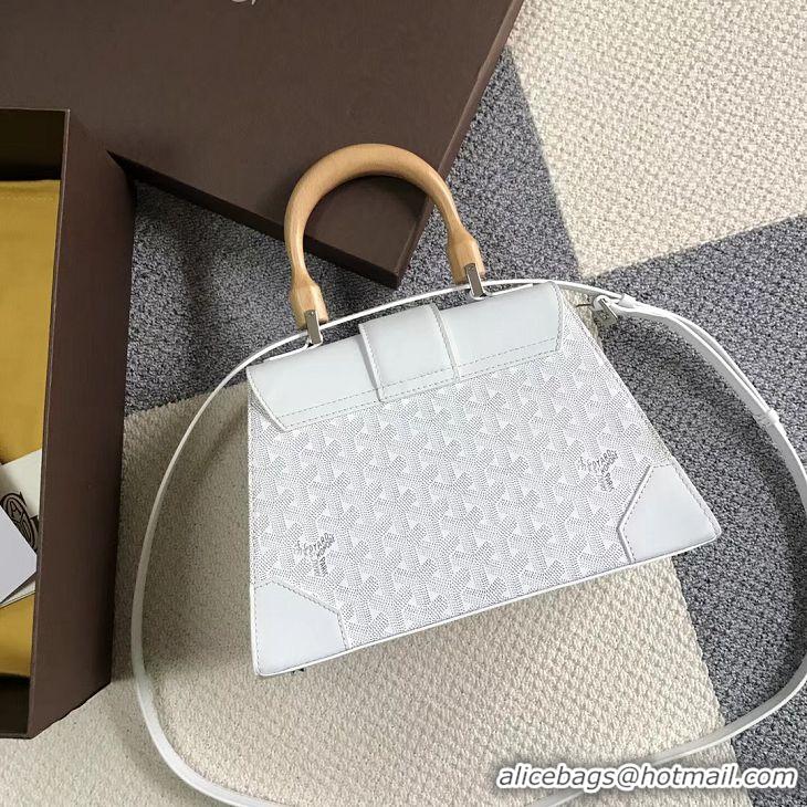 Cheap Discount Goyard Original Saigon Tote Bag With Strap PM 8942 White