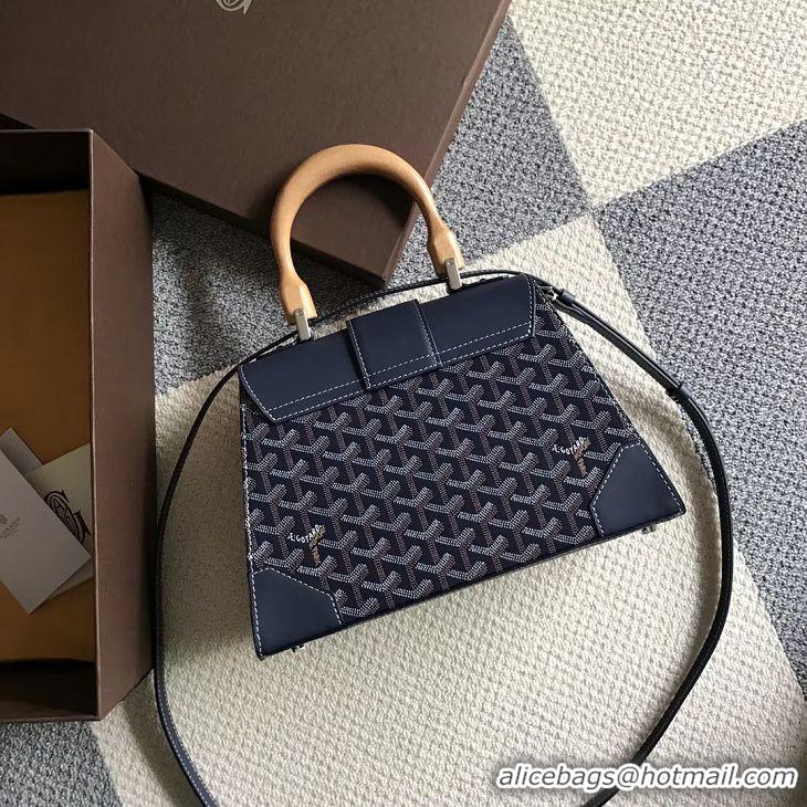 Top Grade Goyard Original Saigon Tote Bag With Strap PM 8942 Navy Blue