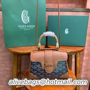 Super Quality Goyard Original Saigon Tote Bag With Strap Mini 8942 Black And Tan