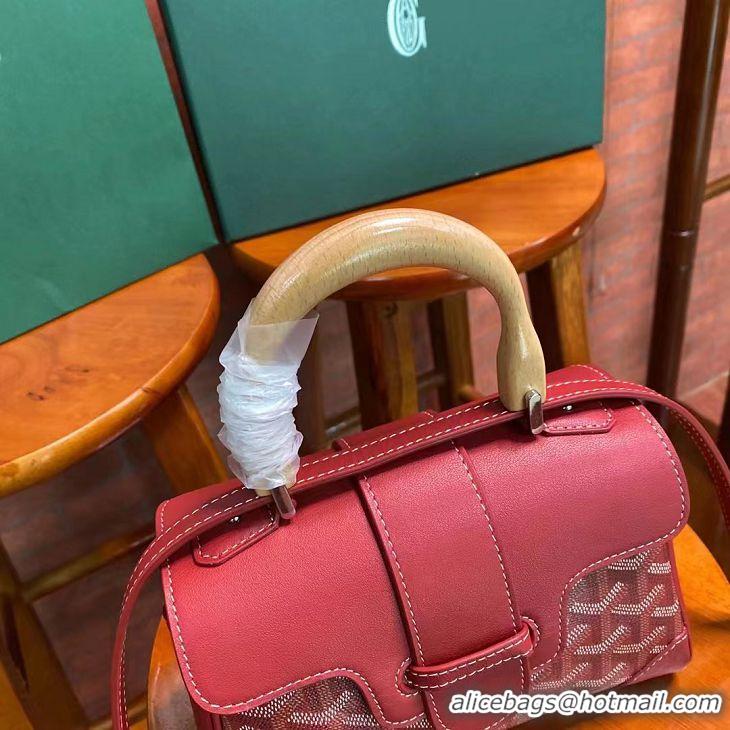 Top Quality Goyard Original Saigon Tote Bag With Strap Mini 8942 Red