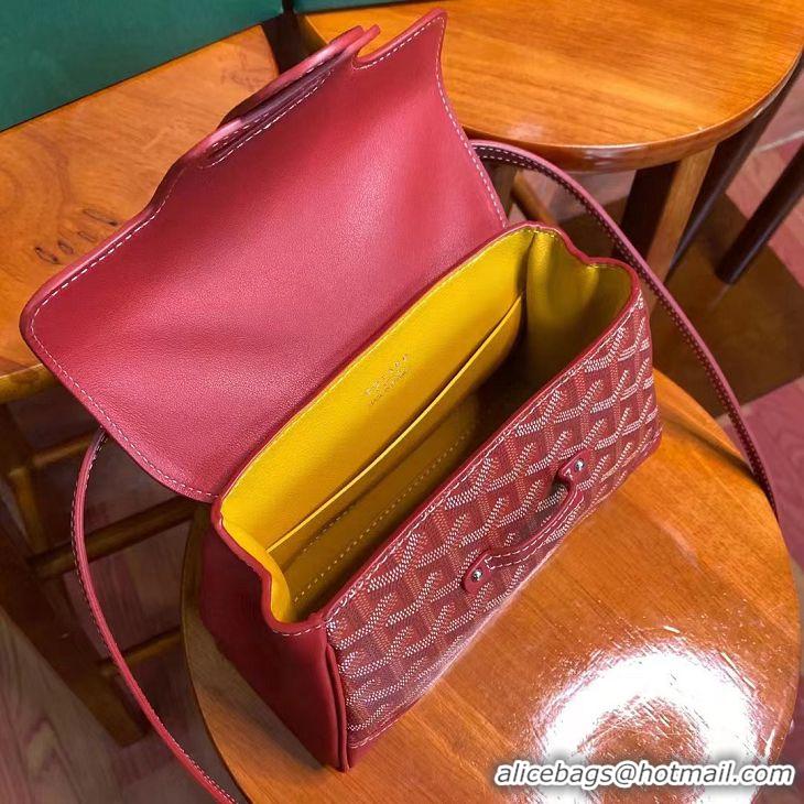 Top Quality Goyard Original Saigon Tote Bag With Strap Mini 8942 Red