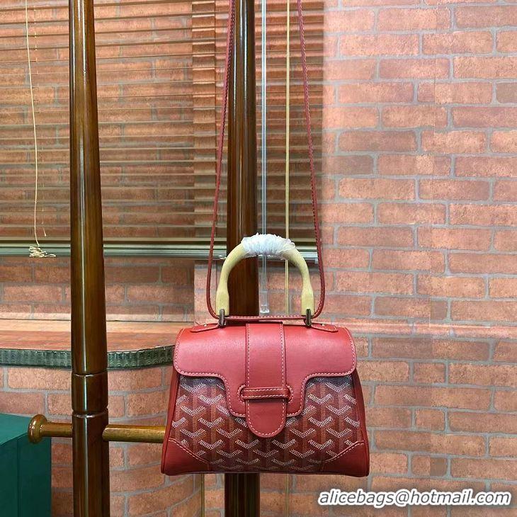 Top Quality Goyard Original Saigon Tote Bag With Strap Mini 8942 Red