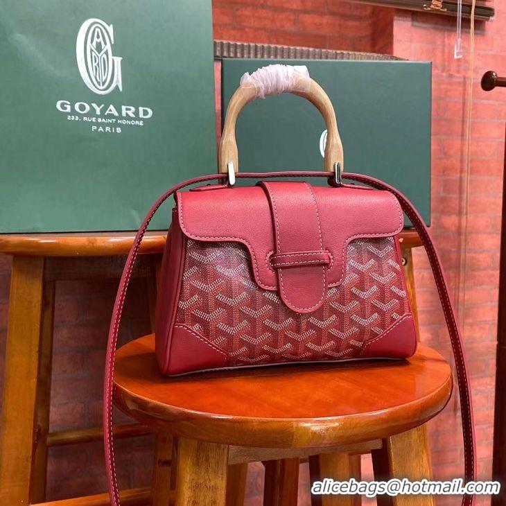 Top Quality Goyard Original Saigon Tote Bag With Strap Mini 8942 Red