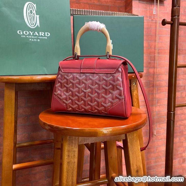 Top Quality Goyard Original Saigon Tote Bag With Strap Mini 8942 Red