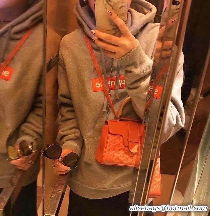 Inexpensive Goyard Original Saigon Tote Bag With Strap Mini 8942 Orange