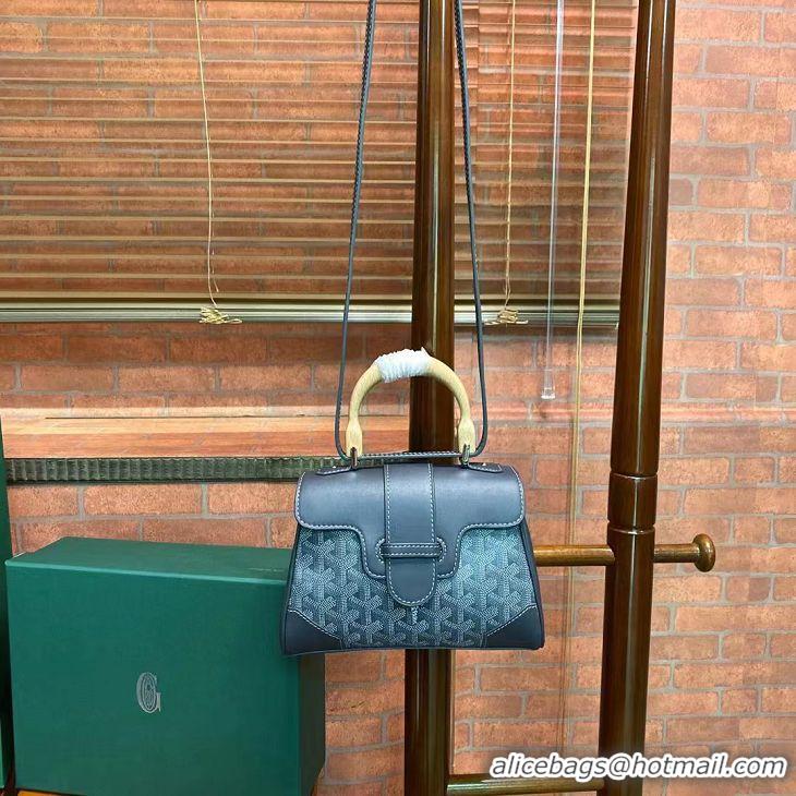 2017 New Goyard Original Saigon Tote Bag With Strap Mini 8942 Dark Grey