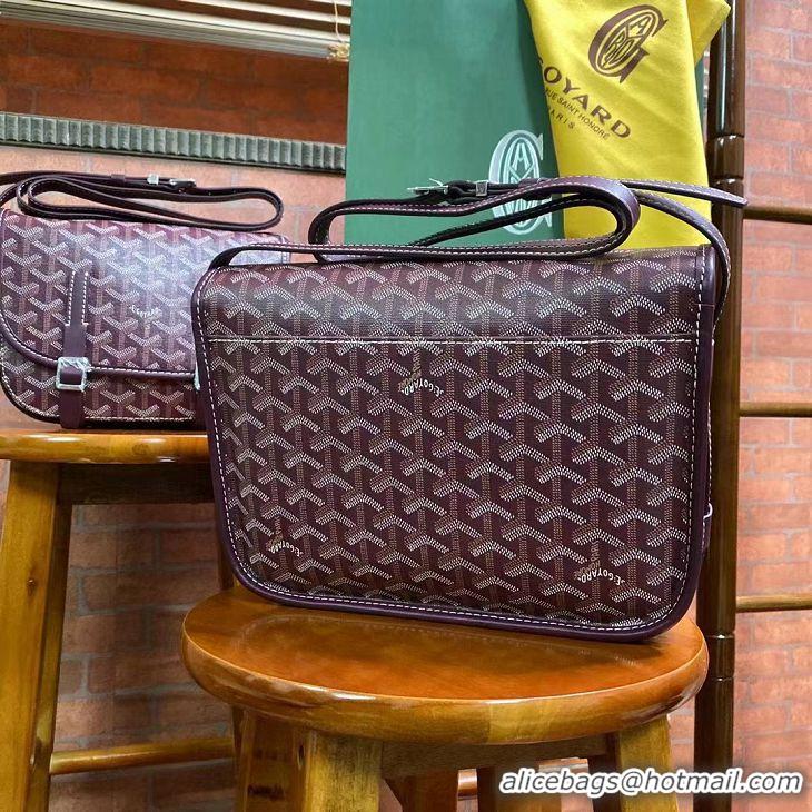 ​Stylish Goyard Original Messenger Bag GM 8966 Burgundy