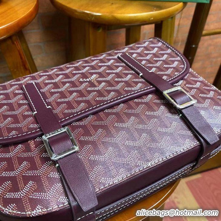 ​Stylish Goyard Original Messenger Bag GM 8966 Burgundy