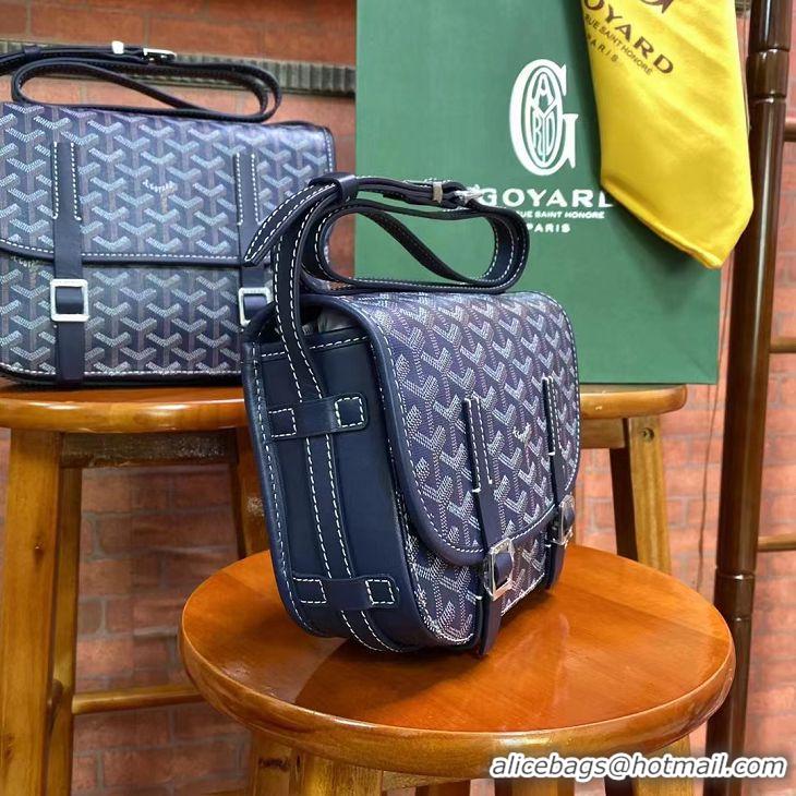 Buy Cheapest Goyard Original Messenger Bag PM 8966 Navy Blue