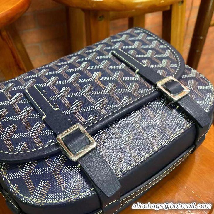 Buy Cheapest Goyard Original Messenger Bag PM 8966 Navy Blue