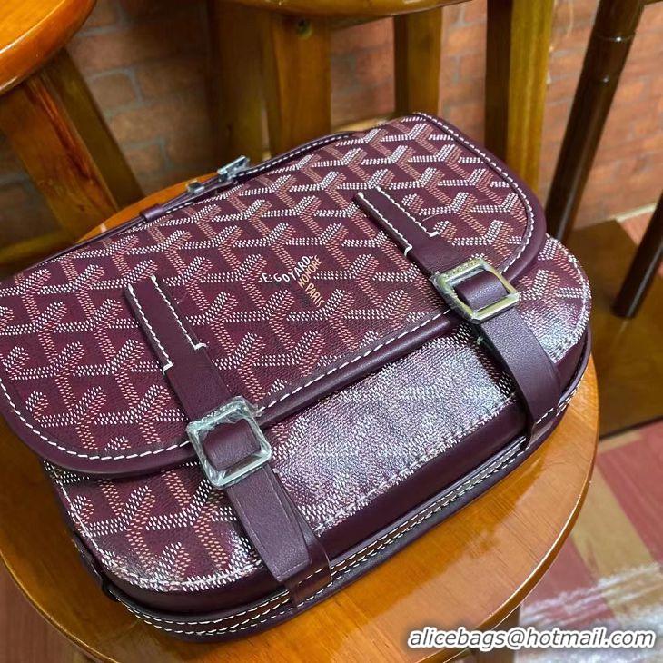 Grade Quality Goyard Original Messenger Bag PM 8966 Burgundy