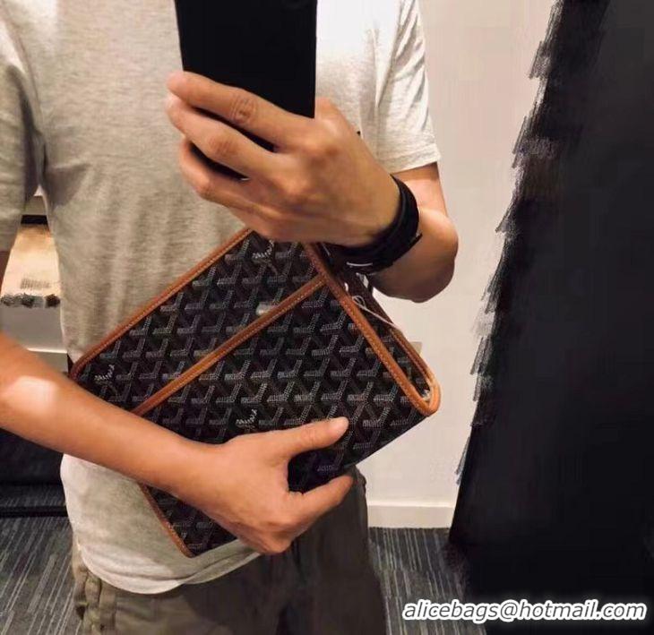 Hot Sell Goyard Toiletry Bag G8906 Black And Tan