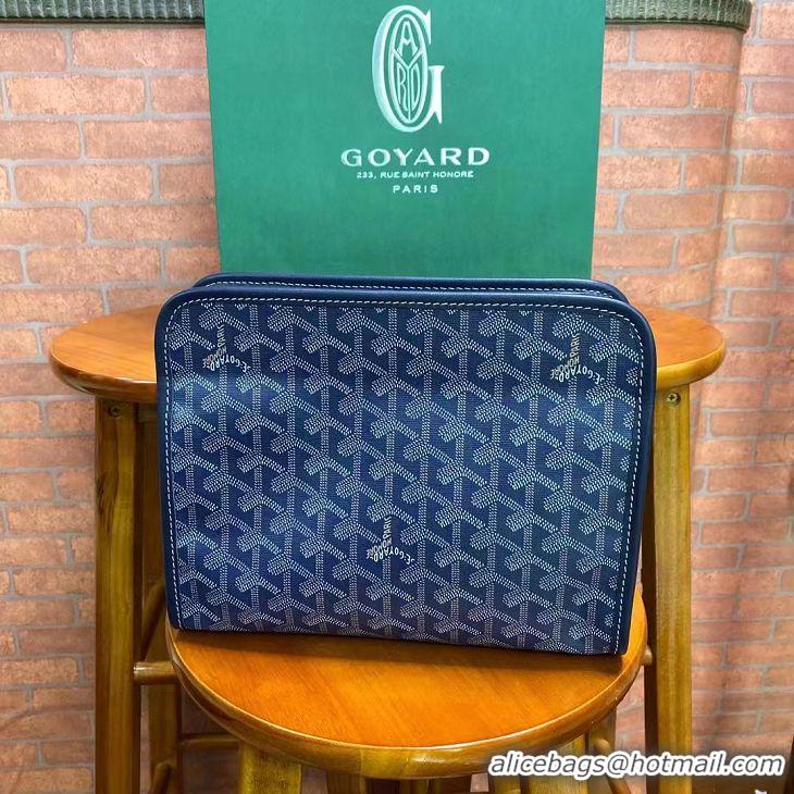 Fashion Show Collection Goyard Toiletry Bag G8906 Navy Blue