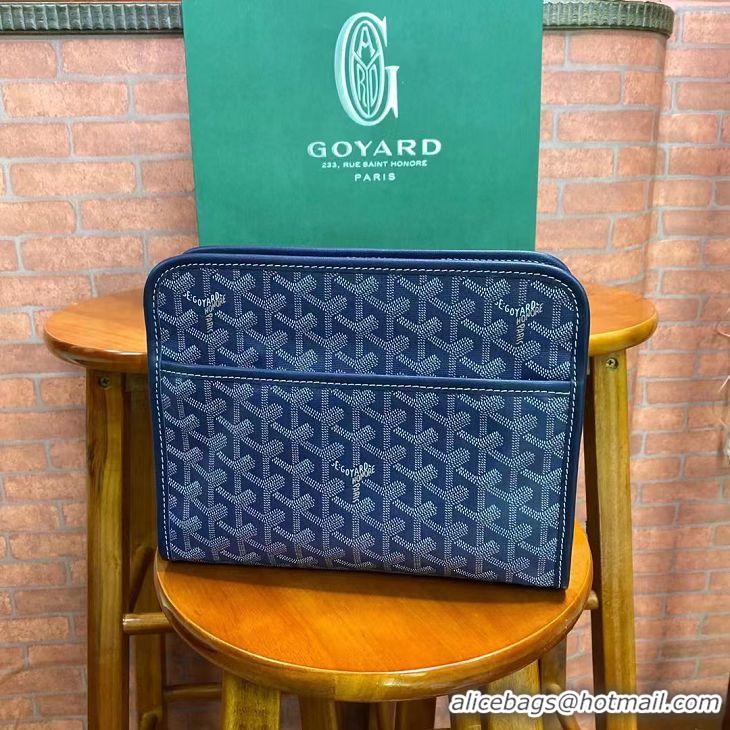 Fashion Show Collection Goyard Toiletry Bag G8906 Navy Blue