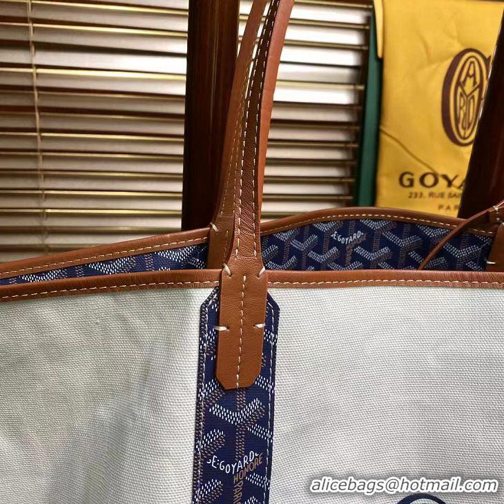 Super Quality Goyard Anjou St Louis Pertuis Tote Bag GM 2159 Navy Blue