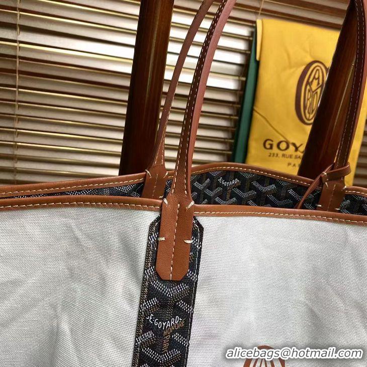 Discount Goyard Anjou St Louis Pertuis Tote Bag GM 2159 Black And Tan