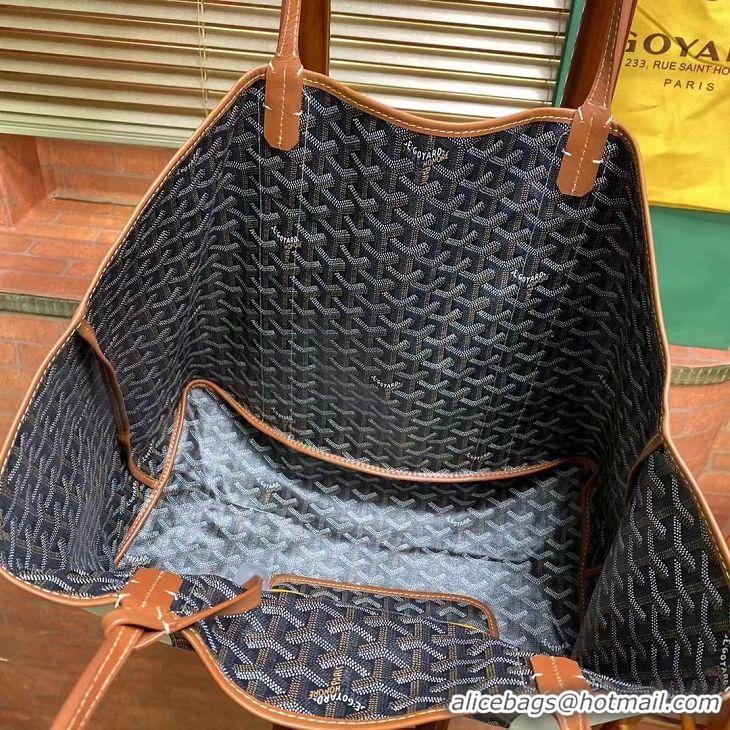 Discount Goyard Anjou St Louis Pertuis Tote Bag GM 2159 Black And Tan