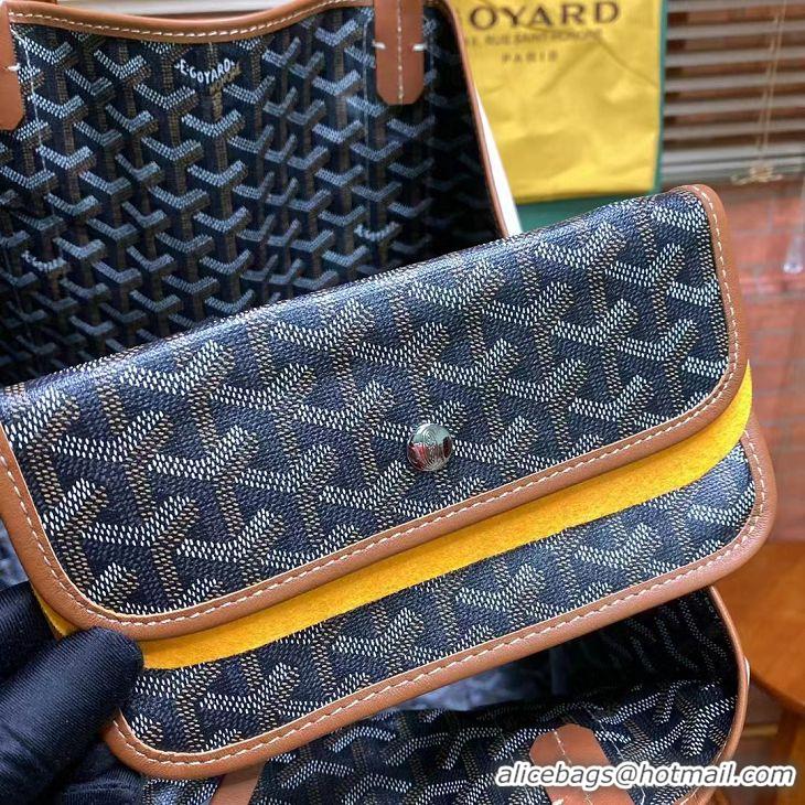 Discount Goyard Anjou St Louis Pertuis Tote Bag GM 2159 Black And Tan