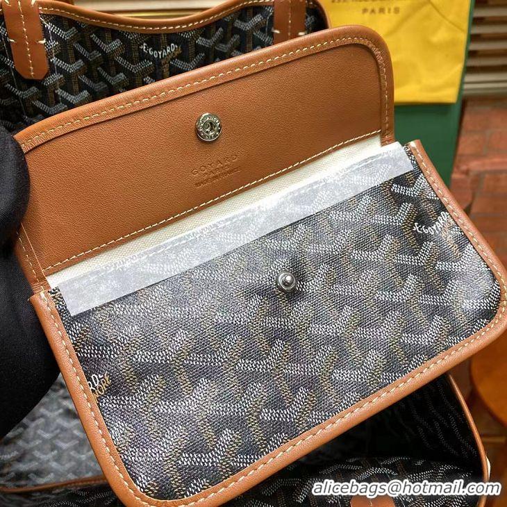 Discount Goyard Anjou St Louis Pertuis Tote Bag GM 2159 Black And Tan