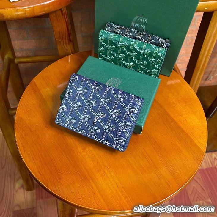 Top Quality Goyard New Card Case 020092 Navy Blue