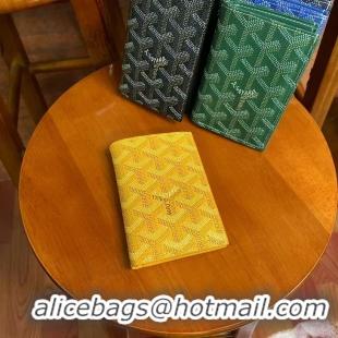 Reasonable Price Goyard Leather Card Cover Wallet 020093 Yellow