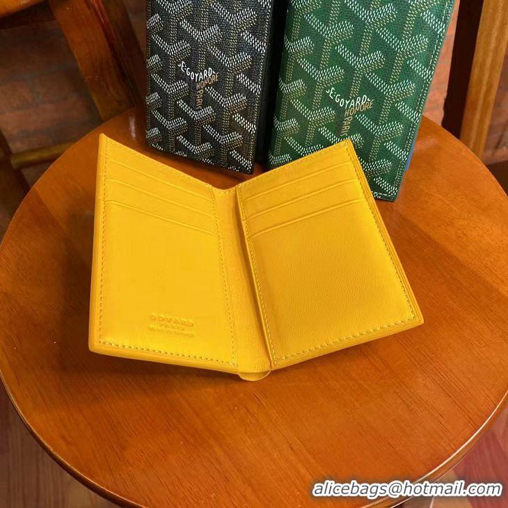 Reasonable Price Goyard Leather Card Cover Wallet 020093 Yellow