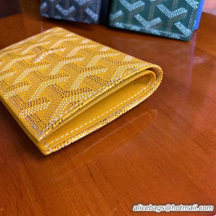 Reasonable Price Goyard Leather Card Cover Wallet 020093 Yellow