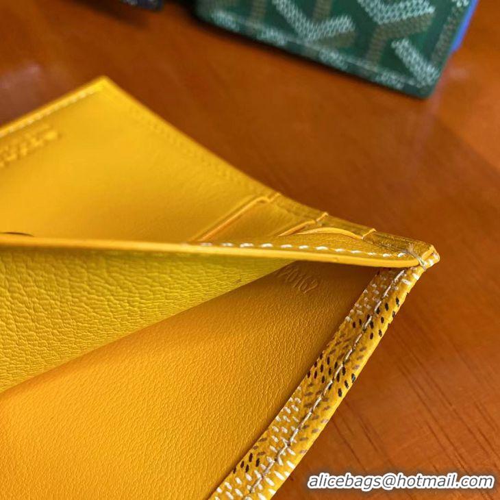 Reasonable Price Goyard Leather Card Cover Wallet 020093 Yellow